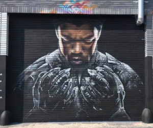 black panther mural